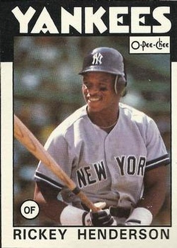 #243 Rickey Henderson - New York Yankees - 1986 O-Pee-Chee Baseball