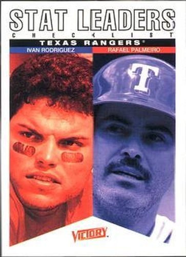 #243 Ivan Rodriguez / Rafael Palmeiro - Texas Rangers - 2000 Upper Deck Victory Baseball