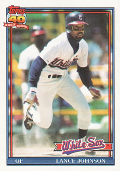 #243 Lance Johnson - Chicago White Sox - 1991 Topps Baseball