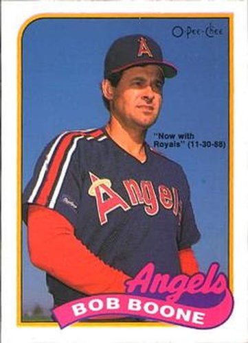 #243 Bob Boone - Kansas City Royals - 1989 O-Pee-Chee Baseball