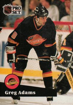 #243 Greg Adams - 1991-92 Pro Set Hockey