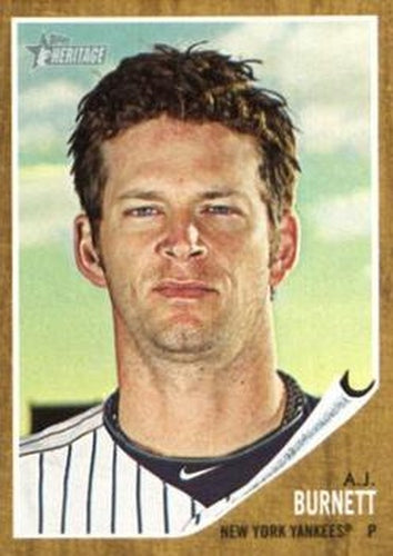 #243 A.J. Burnett - New York Yankees - 2011 Topps Heritage Baseball