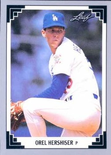 #243 Orel Hershiser - Los Angeles Dodgers - 1991 Leaf Baseball