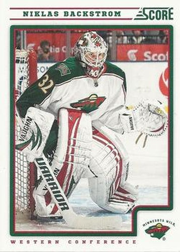 #243 Niklas Backstrom - Minnesota Wild - 2012-13 Score Hockey