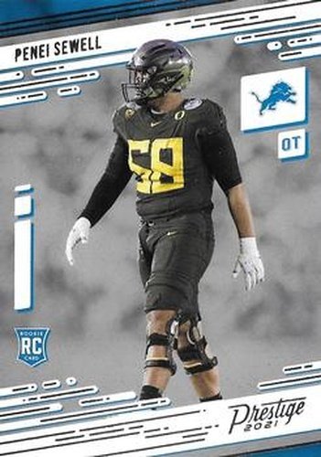 #243 Penei Sewell - Detroit Lions - 2021 Panini Prestige Football