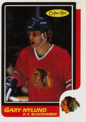 #243 Gary Nylund - Chicago Blackhawks - 1986-87 O-Pee-Chee Hockey