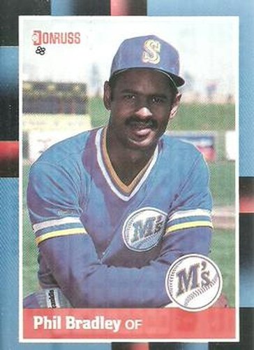 #243 Phil Bradley - Seattle Mariners - 1988 Donruss Baseball