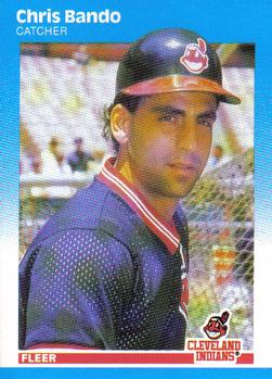 #243 Chris Bando - Cleveland Indians - 1987 Fleer Baseball