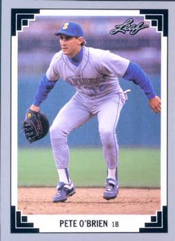 #244 Pete O'Brien - Seattle Mariners - 1991 Leaf Baseball