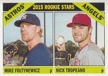 #244 Nick Tropeano / Mike Foltynewicz - Los Angeles Angels / Houston Astros - 2015 Topps Heritage Baseball