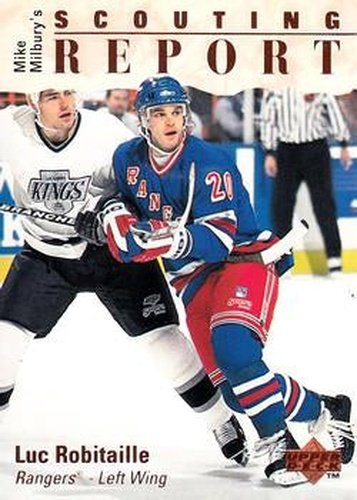 #244 Luc Robitaille - New York Rangers - 1995-96 Upper Deck Hockey