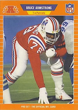 #244 Bruce Armstrong - New England Patriots - 1989 Pro Set Football