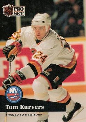 #244 Tom Kurvers - 1991-92 Pro Set Hockey