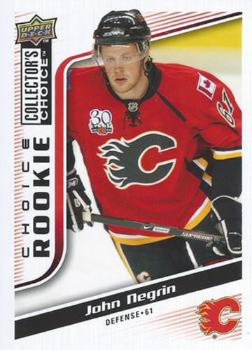 #244 John Negrin - Calgary Flames - 2009-10 Collector's Choice Hockey