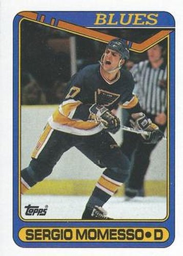 #244 Sergio Momesso - St. Louis Blues - 1990-91 Topps Hockey