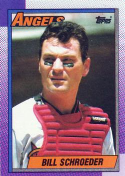 #244 Bill Schroeder - California Angels - 1990 Topps Baseball