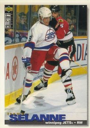 #244 Teemu Selanne - Winnipeg Jets - 1995-96 Collector's Choice Hockey