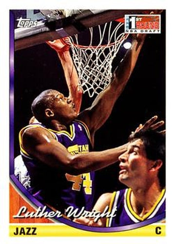 #244 Luther Wright - Utah Jazz - 1993-94 Topps Basketball