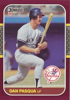 #244 Dan Pasqua - New York Yankees - 1987 Donruss Opening Day Baseball