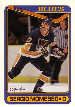 #244 Sergio Momesso - St. Louis Blues - 1990-91 O-Pee-Chee Hockey