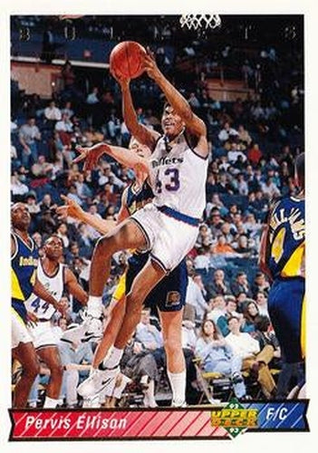 #244 Pervis Ellison - Washington Bullets - 1992-93 Upper Deck Basketball