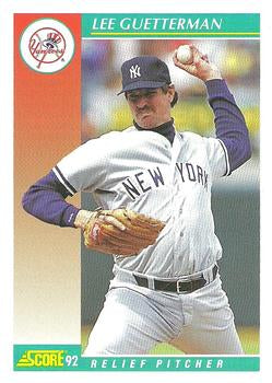 #244 Lee Guetterman - New York Yankees - 1992 Score Baseball