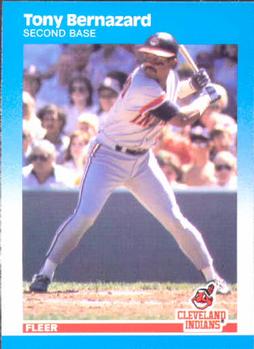 #244 Tony Bernazard - Cleveland Indians - 1987 Fleer Baseball