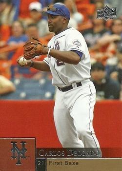 #244 Carlos Delgado - New York Mets - 2009 Upper Deck Baseball