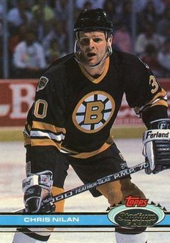 #244 Chris Nilan - Boston Bruins - 1991-92 Stadium Club Hockey