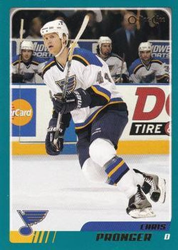 #244 Chris Pronger - St. Louis Blues - 2003-04 O-Pee-Chee Hockey