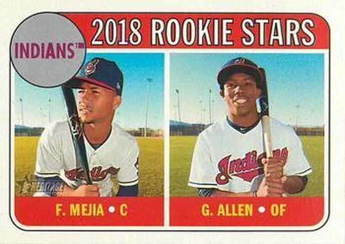 #244 Francisco Mejia / Greg Allen - Cleveland Indians - 2018 Topps Heritage Baseball