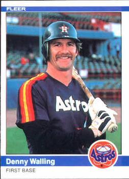 #244 Denny Walling - Houston Astros - 1984 Fleer Baseball