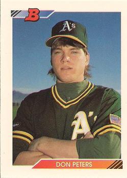 #244 Don Peters - Oakland Athletics - 1992 Bowman Baseball