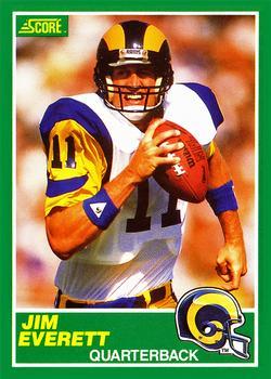 #244 Jim Everett - Los Angeles Rams - 1989 Score Football