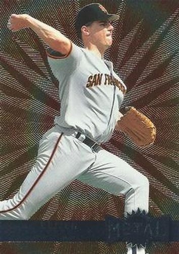 #244 Mark Leiter - San Francisco Giants - 1996 Metal Universe Baseball