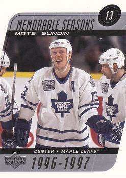 #244 Mats Sundin - Toronto Maple Leafs - 2002-03 Upper Deck Hockey
