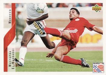 #244 Mustapha El Haddaoui - Morocco - 1994 Upper Deck World Cup Contenders English/Spanish Soccer