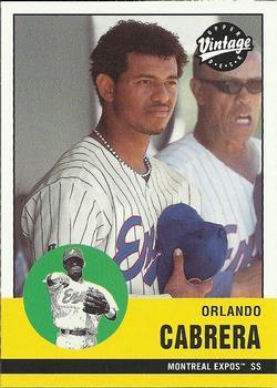 #244 Orlando Cabrera - Montreal Expos - 2001 Upper Deck Vintage Baseball
