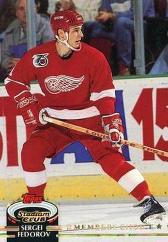 #244 Sergei Fedorov - Detroit Red Wings - 1992-93 Stadium Club Hockey