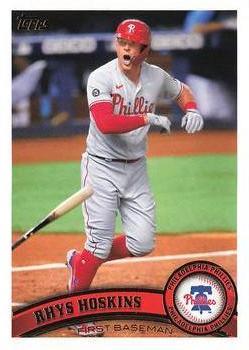 #244 Rhys Hoskins - Philadelphia Phillies - 2021 Topps Archives Baseball