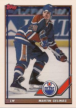 #244 Martin Gelinas - Edmonton Oilers - 1991-92 Topps Hockey