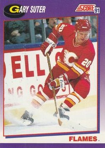 #244 Gary Suter - Calgary Flames - 1991-92 Score American Hockey