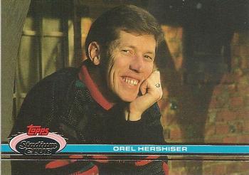 #244 Orel Hershiser - Los Angeles Dodgers - 1991 Stadium Club Baseball
