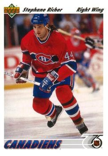 #244 Stephane Richer - Montreal Canadiens - 1991-92 Upper Deck Hockey