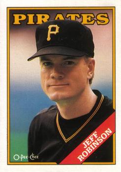 #244 Jeff Robinson - Pittsburgh Pirates - 1988 O-Pee-Chee Baseball