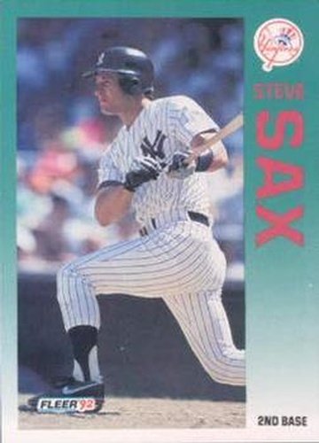 #244 Steve Sax - New York Yankees - 1992 Fleer Baseball