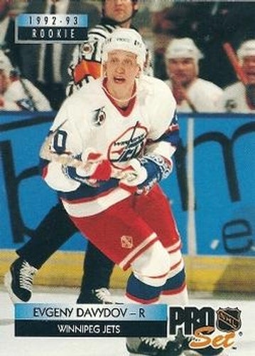 #244 Evgeny Davydov - Winnipeg Jets - 1992-93 Pro Set Hockey