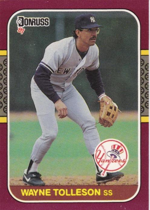 #245 Wayne Tolleson - New York Yankees - 1987 Donruss Opening Day Baseball