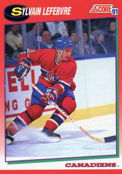 #245 Sylvain Lefebvre - Montreal Canadiens - 1991-92 Score Canadian Hockey