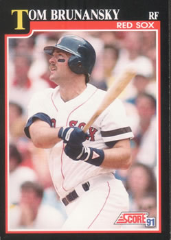 #245 Tom Brunansky - Boston Red Sox - 1991 Score Baseball